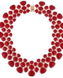NWOT Red Collar Statement Necklace